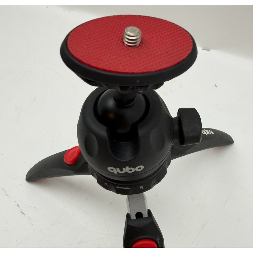 Qubo Mini Tabletop Tripod Extendable Legs 360 Ball Head Vlogging Stand Black - Picture 5 of 6